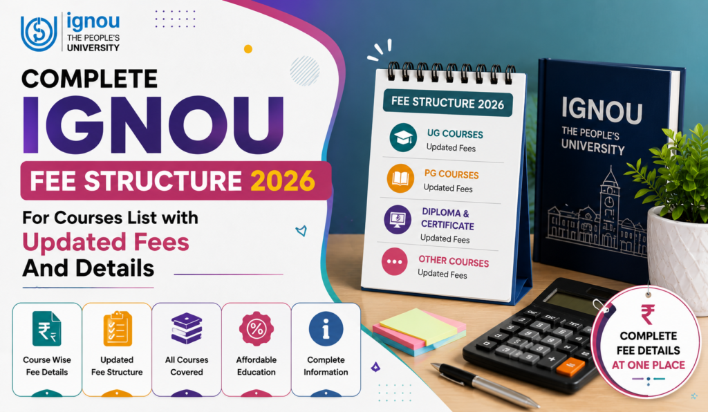 fee structure 2026 of ignou complete
