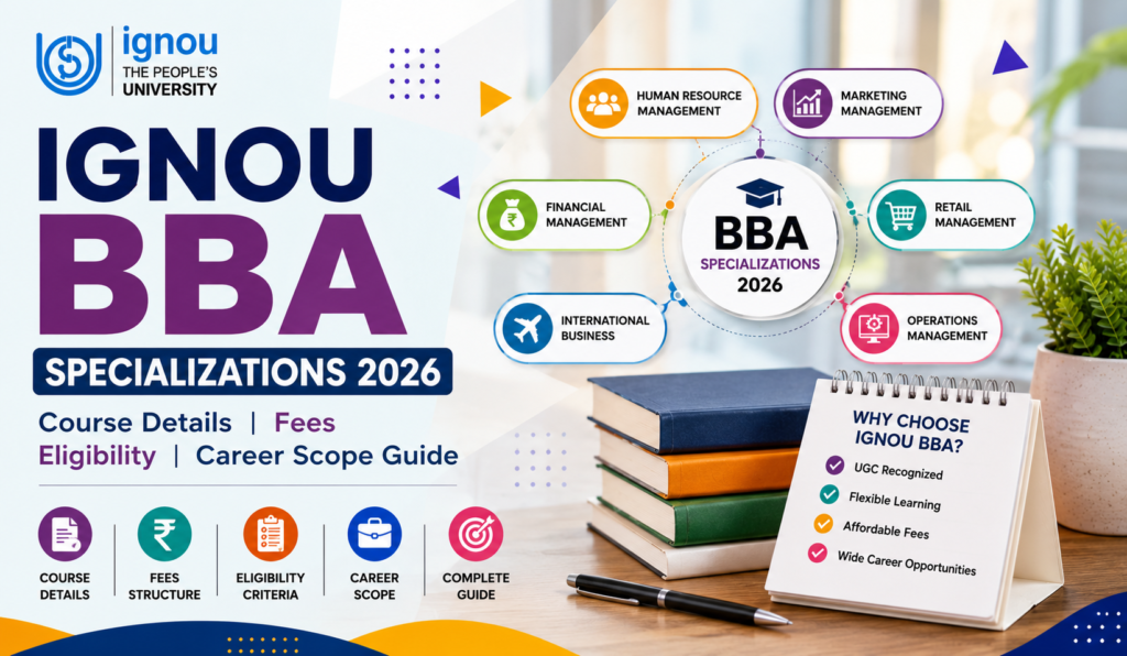 IGNOU BBA Specializations 2026 Course Details Fees Eligibility And Career Scope Guide