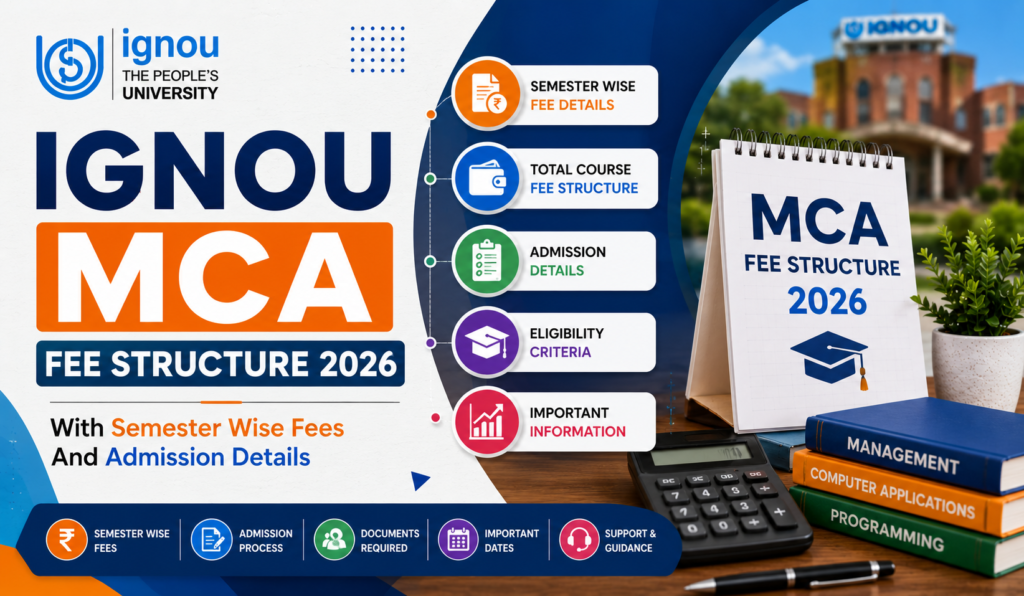 IGNOU MCA Fee Structure 2026 With Semester Wise Fees And Admission Details