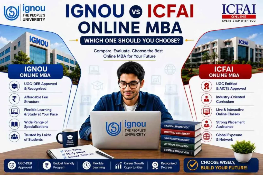 IGNOU Online MBA vs ICFAI Online MBA