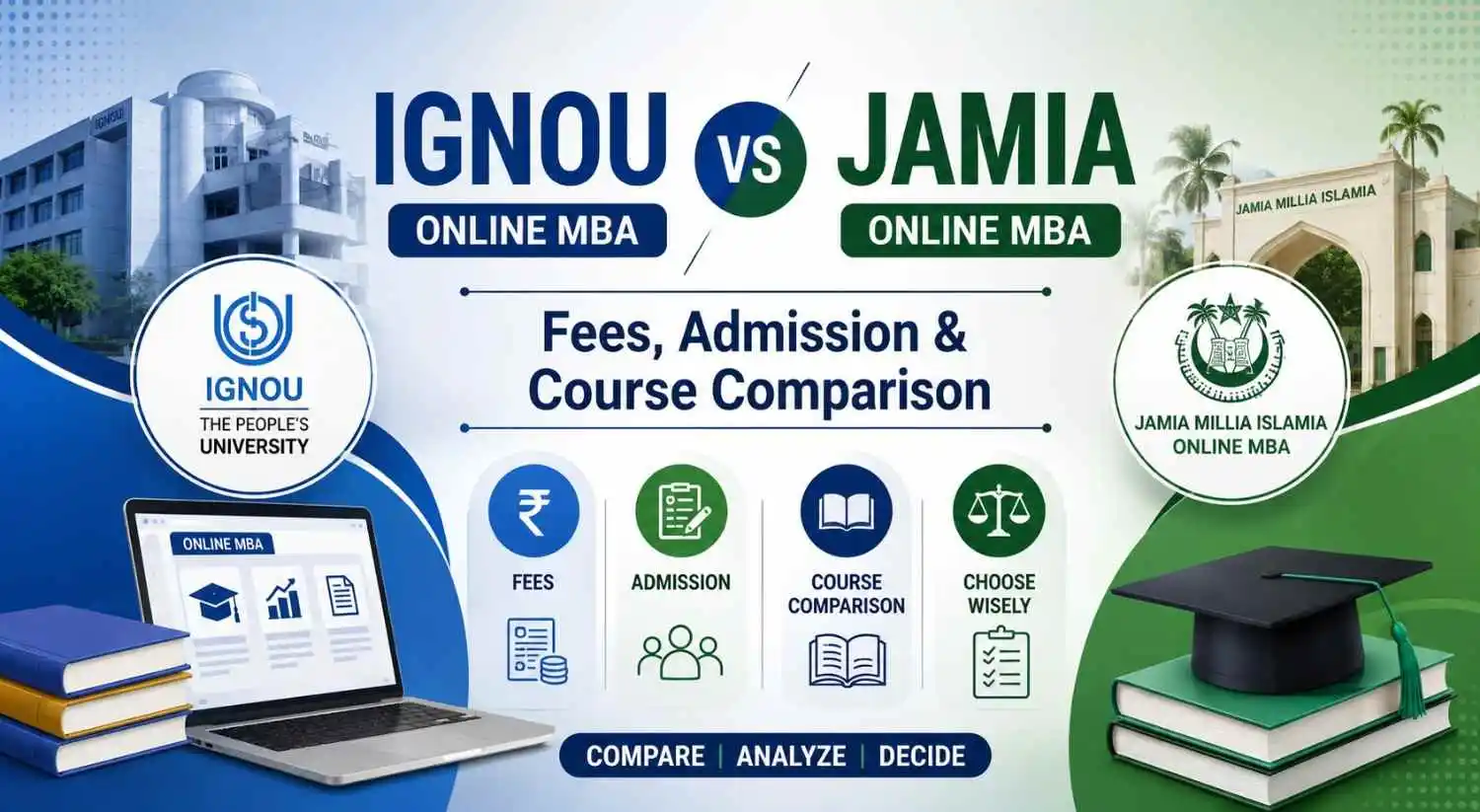 IGNOU Online MBA vs Jamia Online MBA
