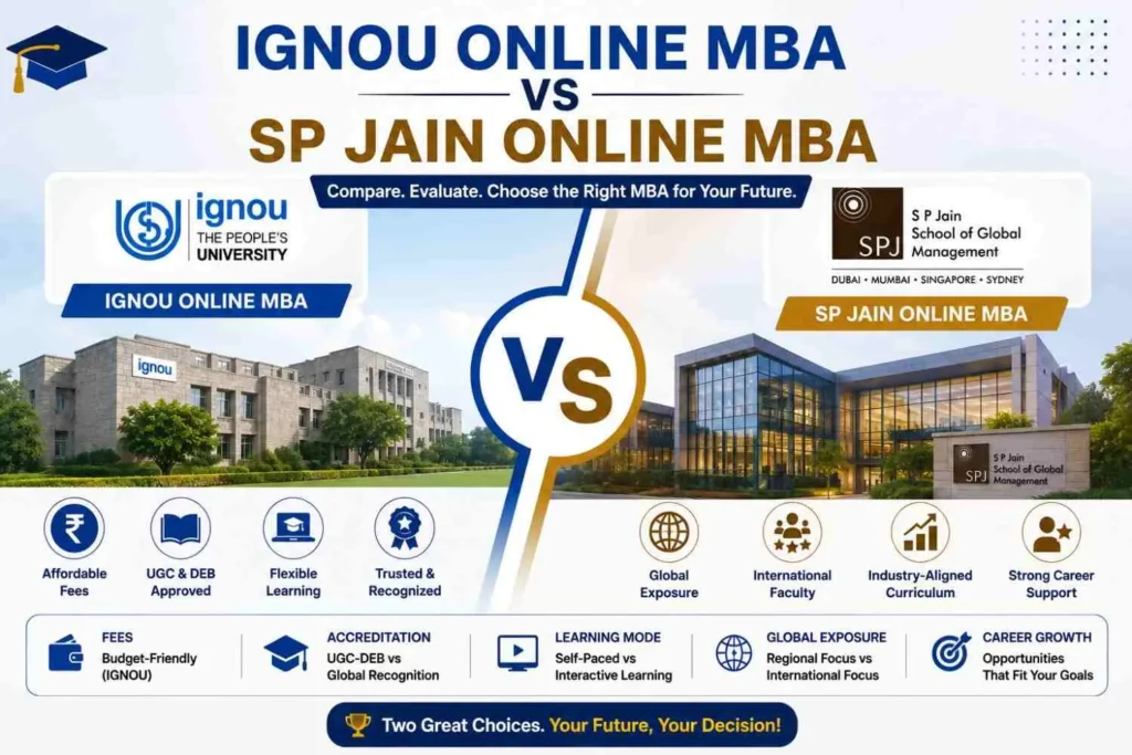 IGNOU Online MBA vs SP Jain Online MBA