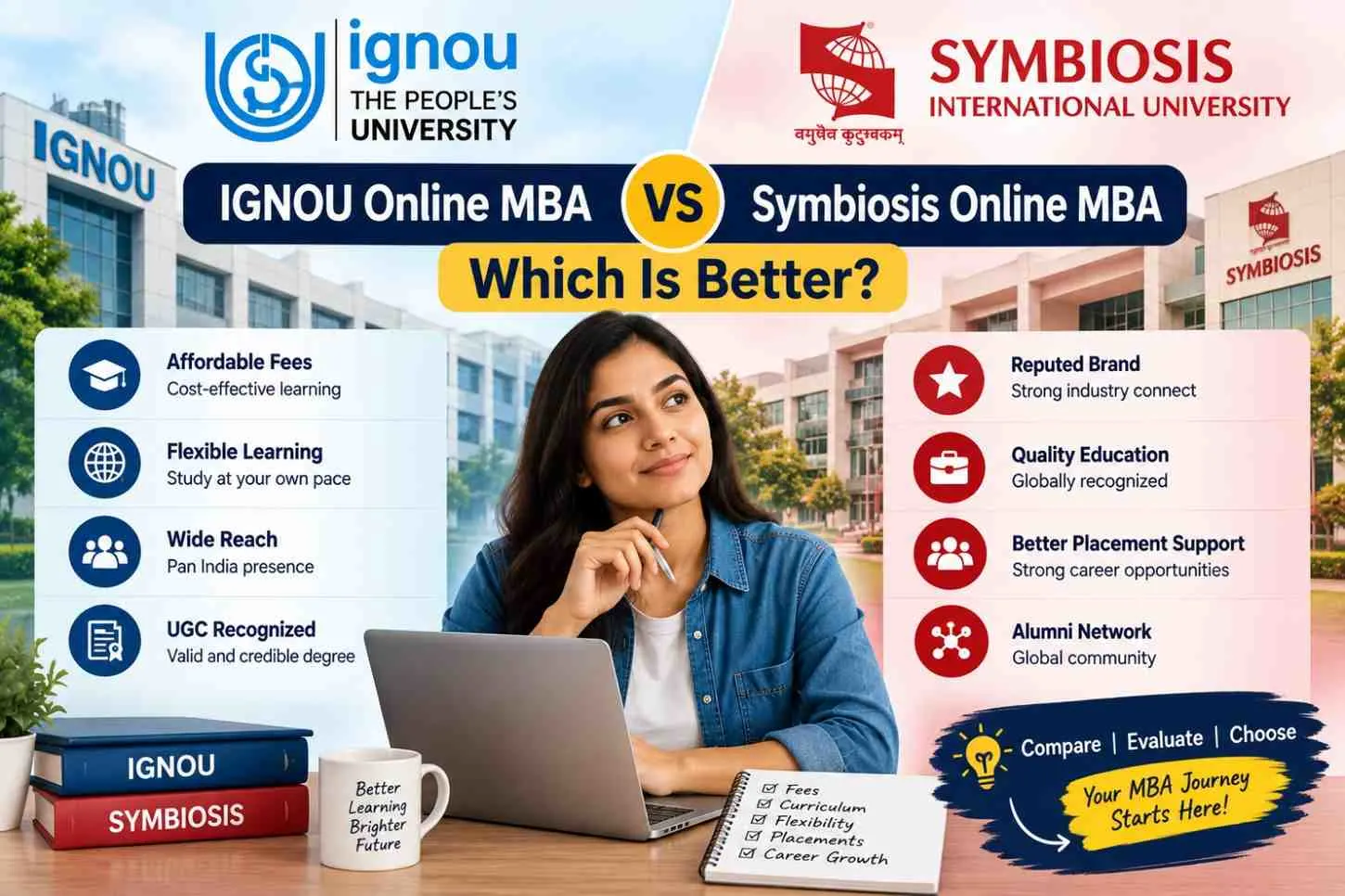 IGNOU Online MBA vs Symbiosis Online MBA