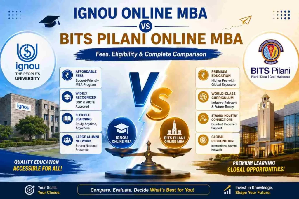 IGNOU vs BITS Pilani Online MBA