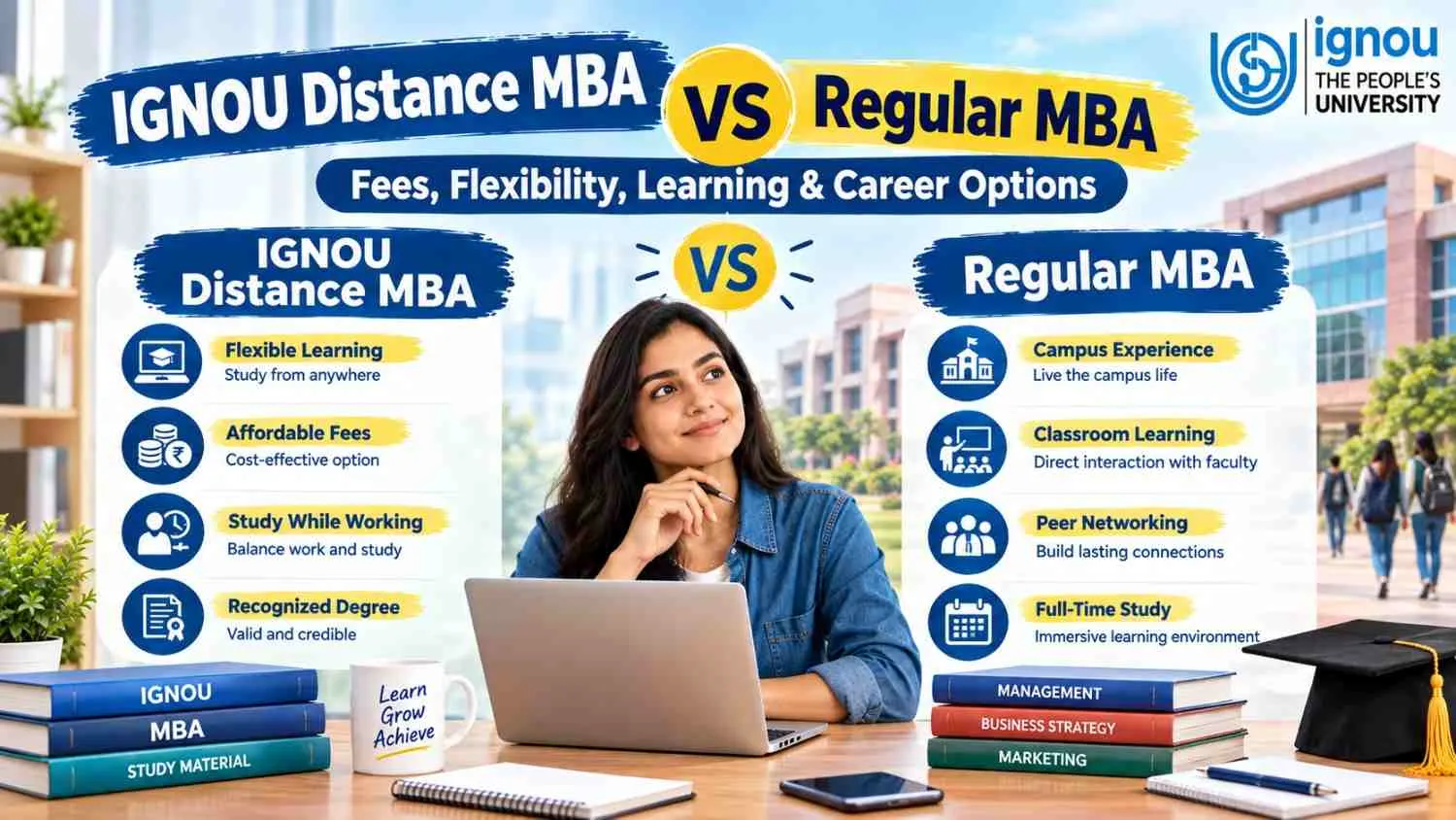IGNOU Distance MBA vs Regular MBA