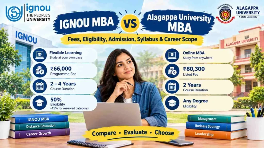 IGNOU vs Alagappa University MBA