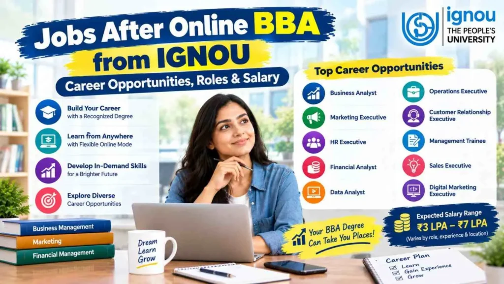 Jobs After Online BBA from IGNOU: Career Opportunities, Roles & Salary